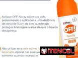 Repelente antimosquito marca OFF, durabilidad 4 horas.