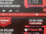 🪫 Cargador Inteligente de Baterías, 12v 15Ah. 24v 8Ah. Compatible con LiFePO4 y Plomo Ácido. Cargador de 9 etapas.