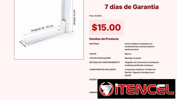 Soporte Metálico Blanco para Microondas: Resistencia y Diseño en L VPT#-0291