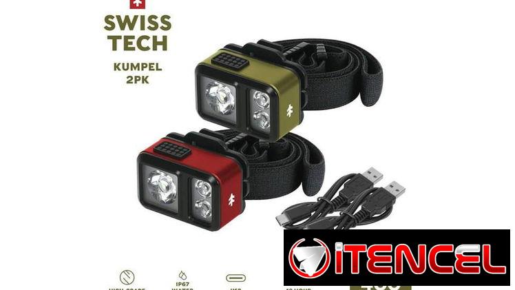 * Linterna Frontal Mini LED Swiss Tech Kumpel (Pack 2)