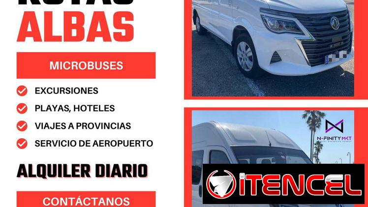Viaja con Rutas Albas. Microbus. Van. Taxi. Transporte en grupo
