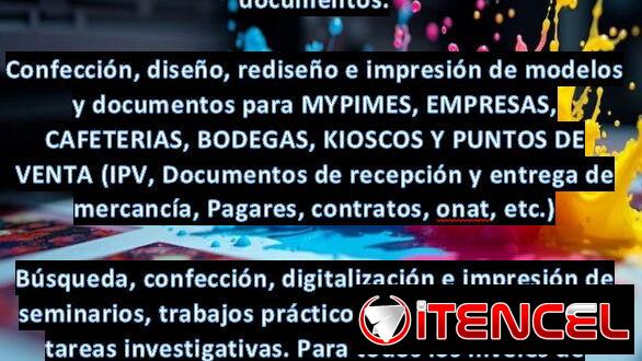 Papelería LunArte servicios de impresión en papel y cartulina.