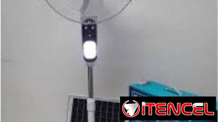 Ventilador Recargable Con PANEL SOLAR 16″  *
