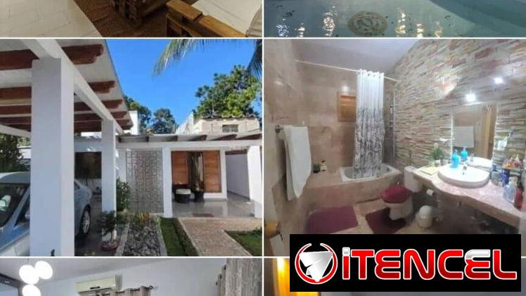 Se vende o cambio casa en Playa, Habana, 3 cuartos, 3 baños, piscina.