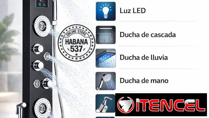 Paneles de Ducha Inteligente/ Color Negro 220 USD