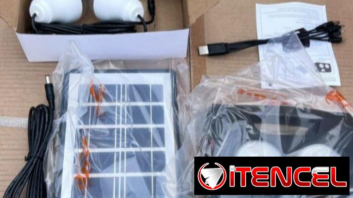 Lámparas recargables de 2 Bombillos + Panel