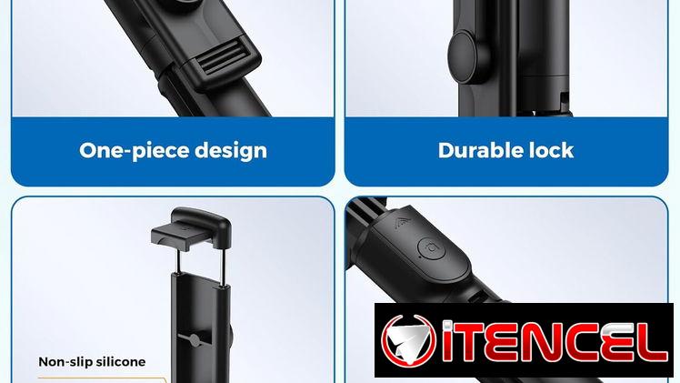 * Trípode y Selfie Stick 2 en 1 con Control Remoto Bluetooth marca Aourxi