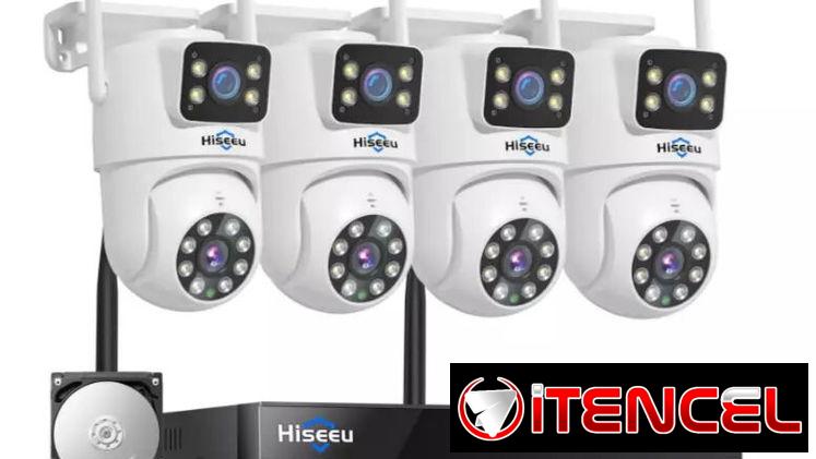 CCTV Hiseeu 4 cámaras PTZ