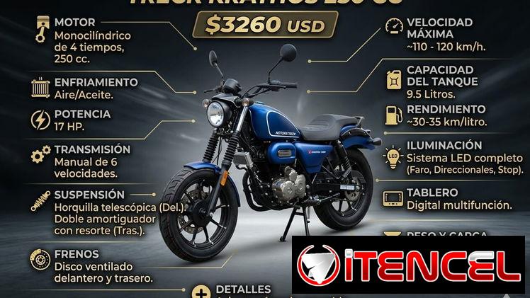 🏍MOTOR KRATHOS 250 CC Precio: 3260 USD