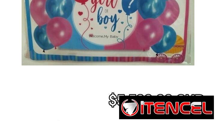 Artículos para, decoraciones de revelación de sexo y babyshower