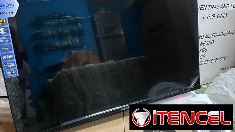Smart TV Visión de 32″ con soporte a la pared y cajita interna  mensajería incluida dependiendo de la zona