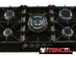 Cocina 5 hornillas de gas empotrada Marca Drija TOSCANA 76 PRO Placa Vidrio Templado Negro 270 USD Mensajería Incluida