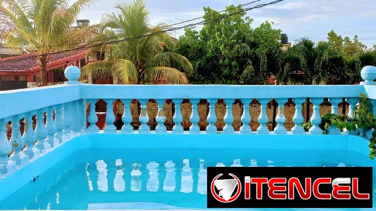SE RENTA CASA DE 3 DORMITORIOS con PISCINA PEQUEña EN LA PLAYA DE GUANABO. 54026428 POR WHATSAPP