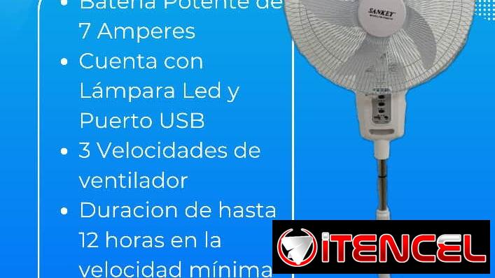 Ventilador recargable de pedestal Sankey