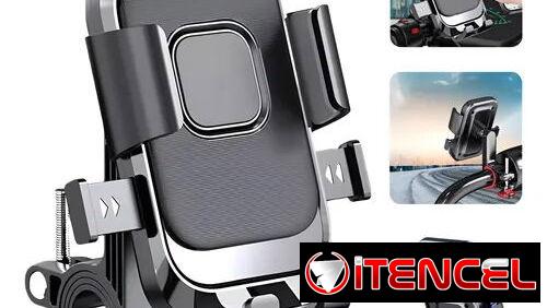 Soporte de teléfono . Casco, capa, bomba de aire. Accesorios de moto