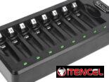 * Cargador inteligente BEVIGOR de 8 compartimentos con 8 baterias recargables incluidas(4AAA+4AA)