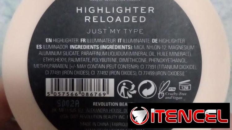 Iluminador en Polvo, marca: Revolution, modelo: Highlighter Reloaded, Original y Auténtico