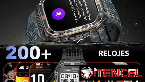Smartwatch estilo militar gama alta con una super batería y resistencia al agua