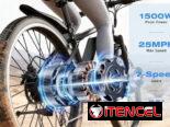 BICICLETA ELÉCTRICA GWEIT 26 NUEVA | 1500W PICO | HASTA 25 MPH | BATERÍA EXTRAÍBLE | NEGRA Al 53822315