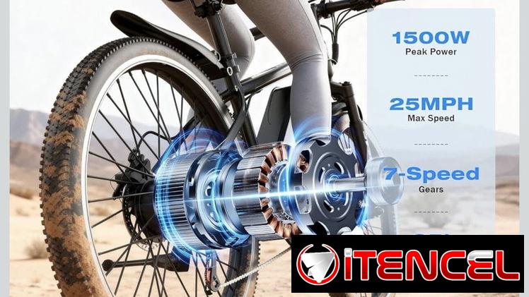BICICLETA ELÉCTRICA GWEIT 26 NUEVA | 1500W PICO | HASTA 25 MPH | BATERÍA EXTRAÍBLE | NEGRA Al 53822315