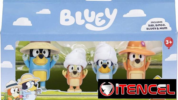 🐾🌿 BLUEY – Family Trip | Pack 4 Figuras