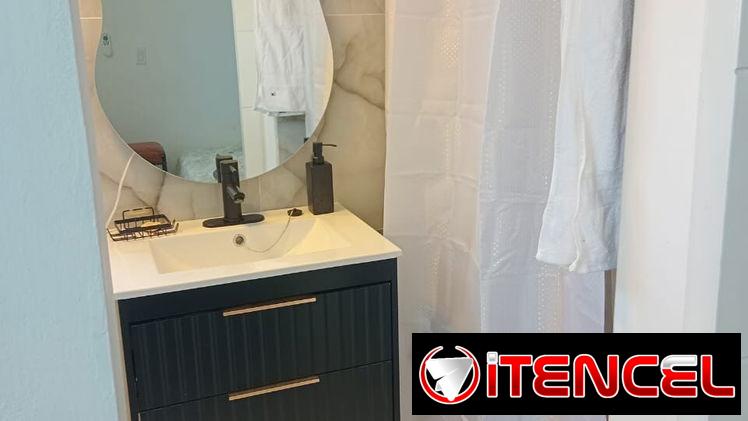 Renta líneal de apartamento remodelado  dos cuartos y un baño