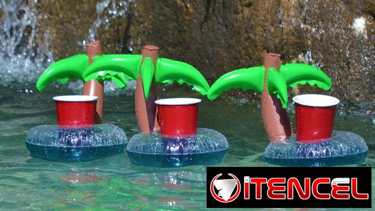 Portavasos Inflables en forma de palmera (set de 3) — 59103445