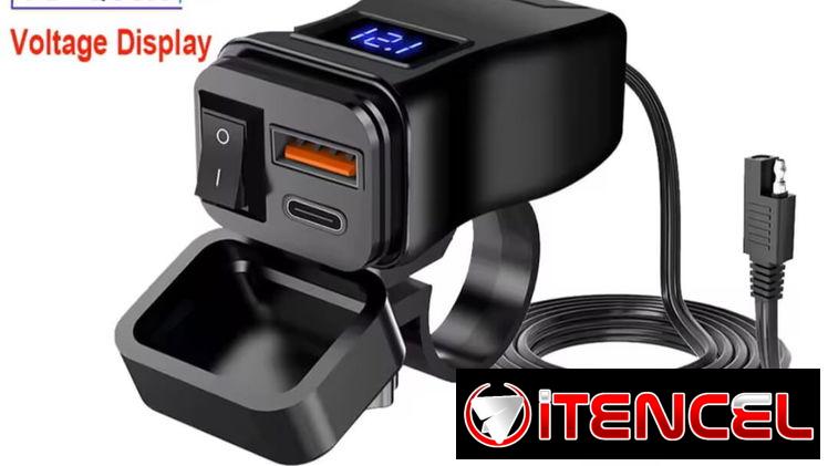 $15 USD cargador de móvil para moto carga rápida 60w