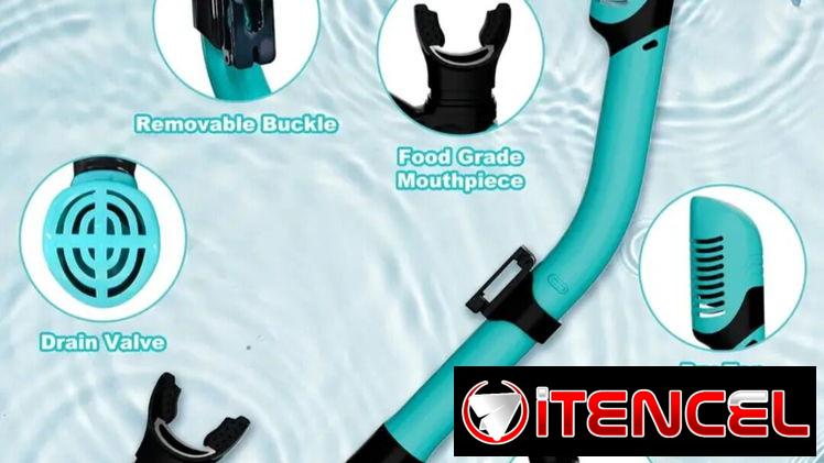 Set de buceo de marco rojo, cristal templado