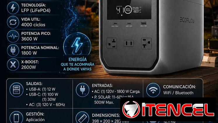 💡EEP💡 EF DELTA 3 CLASICA 3600/1800W – 1024WH LFP4. MENSAJERÍA CON FACTURA Y GARANTÍA. 📲 54833699