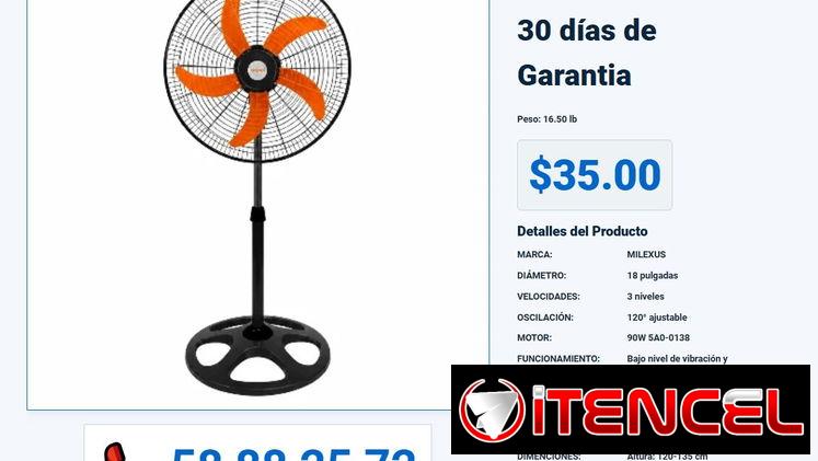 VENTILADOR DE PEDESTAL 18″ MILEXUS VPT-0380