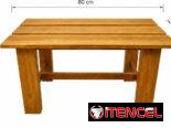 Mesita de centro para terraza de madera
