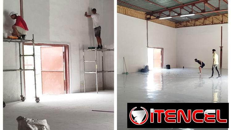 Brigada especializada en revestimiento a base de resina y pintura epóxica para superficies industriales y alto transito