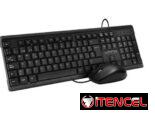Combo Unno Tekno Teclado y Mouse USB Español Klass Diseño Cómodo Teclas Durables 1000dpi Oficina y Hogar