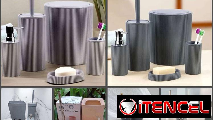 Kit para baño 5 piezas plásticas (th)