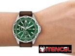 Reloj FOSSIL Garrett Mod. FS6147 CRONÓGRAFO CUARZO JAPONÉS Caja 44mm en acero inoxidable, manillas en cuero legítimo NEW