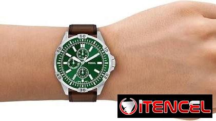 Reloj FOSSIL Garrett Mod. FS6147 CRONÓGRAFO CUARZO JAPONÉS Caja 44mm en acero inoxidable, manillas en cuero legítimo NEW