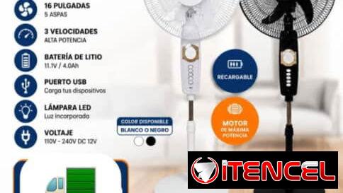 Ventilador recargable