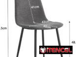 Conjunto de 4 Sillas de Comedor Importadas con Tapiz Lino de Color Gris New en Caja Sellada