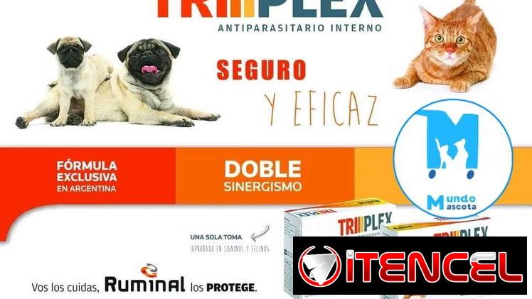Triplex antiparasitario interno para perros y gatos