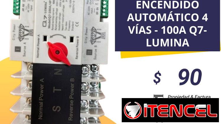 Breaker SWITCH DE ENCENDIDO AUTOMÁTICO 4 VÍAS – 100A Q7-LUMINA