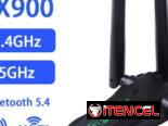 Adaptador USB WiFi 6 AX900 Bluetooth 5,4 antenas de doble banda 2,4G 5G WiFi6 tarjeta de red controlador receptor