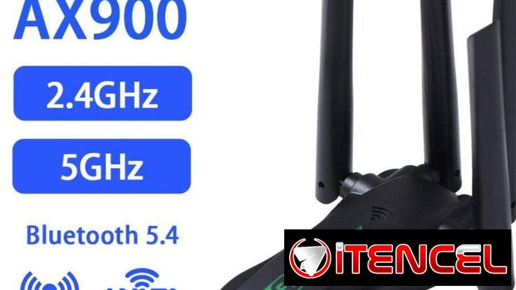 Adaptador USB WiFi 6 AX900 Bluetooth 5,4 antenas de doble banda 2,4G 5G WiFi6 tarjeta de red controlador receptor