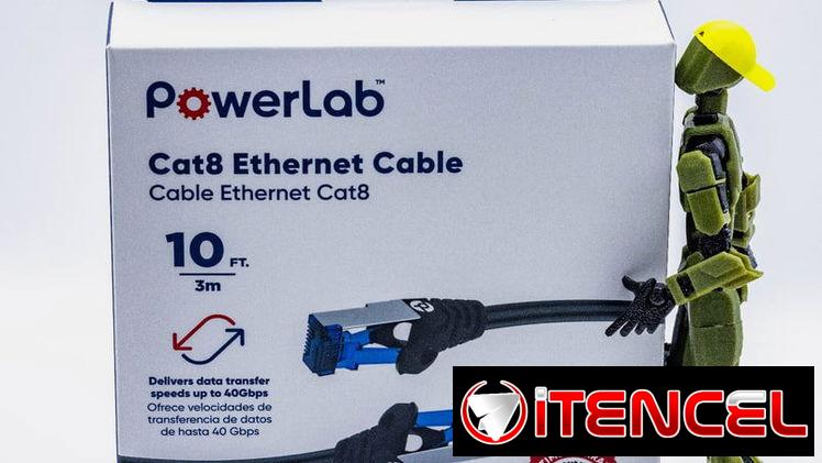 PowerLab Cable Ethernet Cat8 10FT Alta Velocidad 40Gbps | PC y Accesorios | Nuevo | Garantía 5 | videojuegoshabana.com