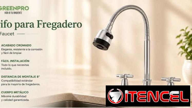 Grifo para Fregadero GREENPRO Cromado Flexible