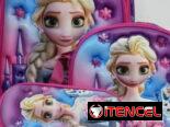 Mochilas con merendero y cartuchera para niñas y niños