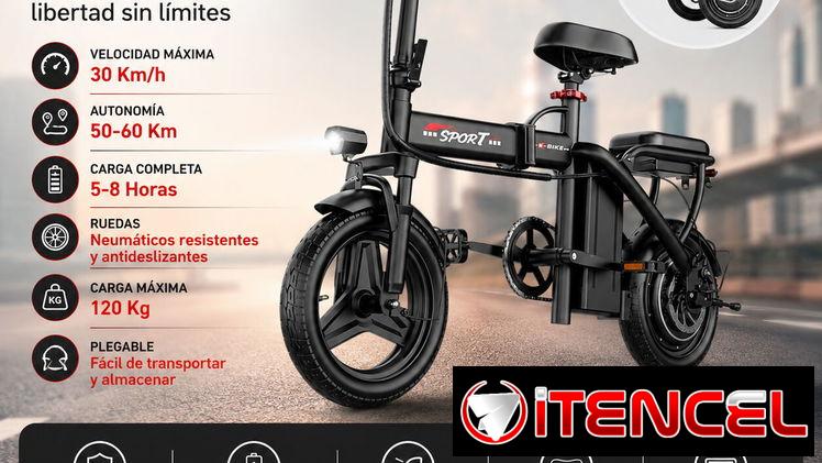 Bicicleta Eléctrica Plegable 30Km/h | Autonomía 50-60Km | Pantalla LCD | 690 USD | 55919946