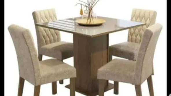 Juego comedor 4 sillas con cristal importado nuevo en caja