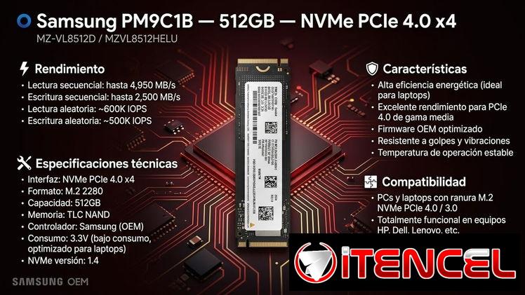 🎯🎠SSD M.2 NVME Samsung Gen4 OEM 512gb — 💲85 USD🍫