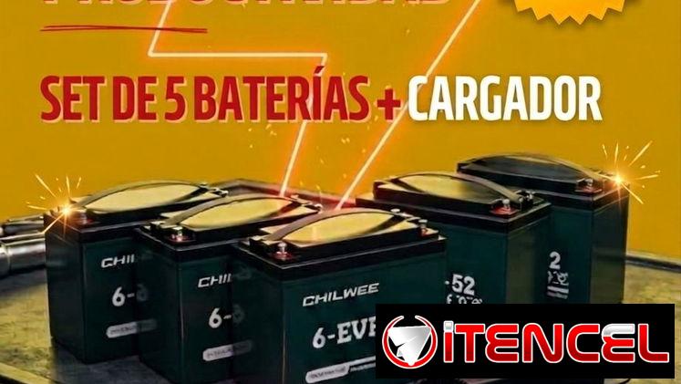 Set de 5 baterías + cargador